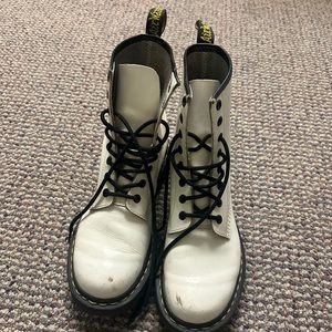 Womens Dr. Martens 1460 8-Eye Boot - White